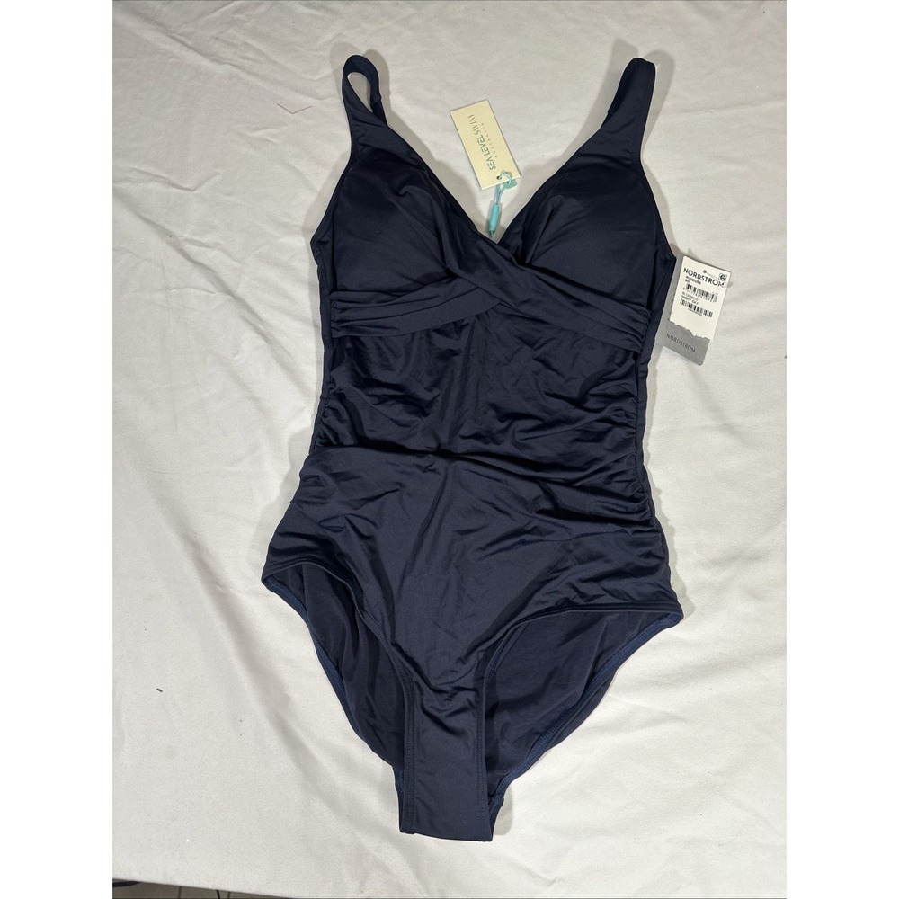 NWT $119 Sea Level [ 6 US ] Cross Front Multifit‎ One-Piece Swimsuit Blue#6926 - Picture 3 of 10